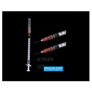 Seringa Descartável para Insulina c/ Agulha Acoplada 13×0,40mm 27G – SI10027GM