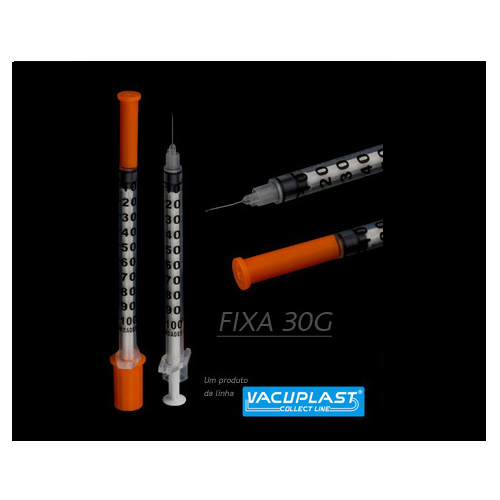 Seringa Descartável para Insulina c/ Agulha Fixa 30G – SI10030G