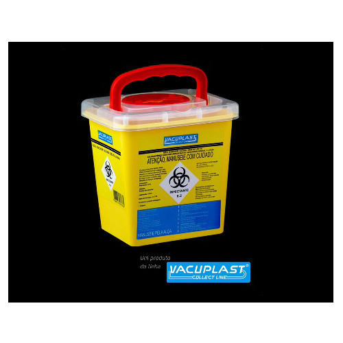 Coletor Rígido p/ Perfurocortante Amarelo – Cap. 7L – PERFU7