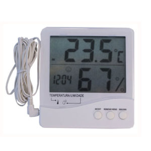 Termo-Higrômetro Digital Temperatura Interna e Externa e Umidade Interna